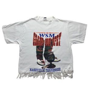 WSM Grand Ole Opry Nashville T Shirt Fringe Crew